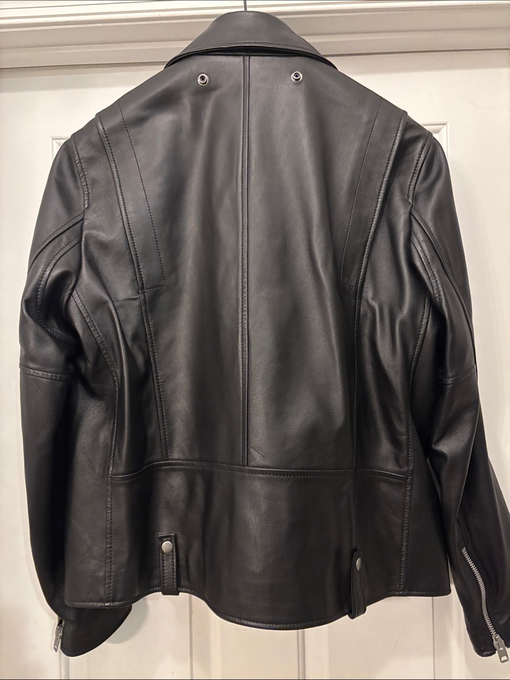 Coach Black Leather lamb skin bomber - Picture 5 of 5